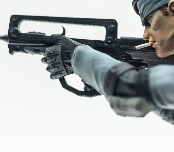 Figura Solid Snake en detalle
