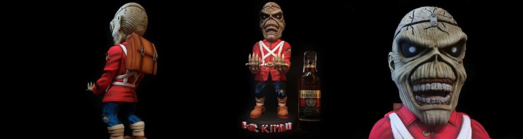 Expositor de bebidas de Iron Maiden en 3D